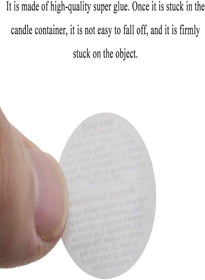 FirstTry Candle Warning Stickers I White Circular Safety Sticker I Waterproof, Easy to Peel I Round Label for Candle Making DIY Candle Jars Container and Tins - 500 Pcs (1 Inch) - Image 3